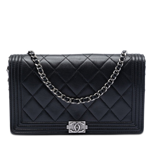 Quilted Lambskin Boy Wallet On Chain - Image 1