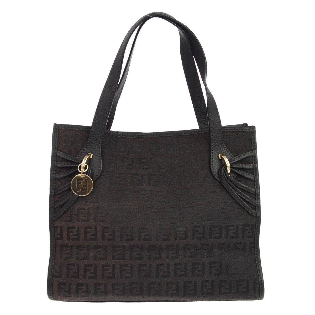 Fendi Vintage Zucchino Canvas Black Bag