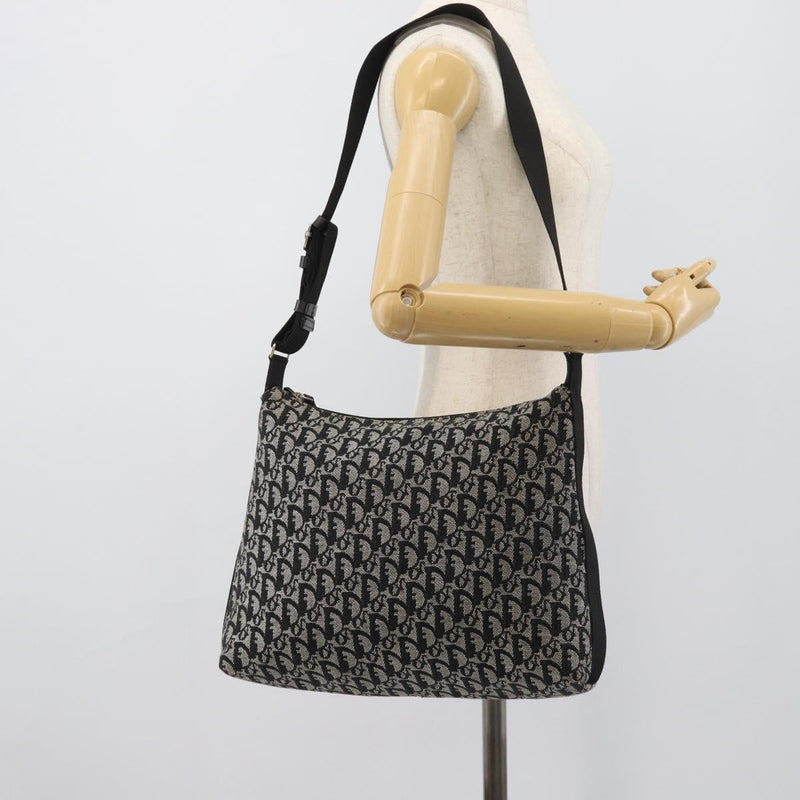 Christian Dior Vintage Trotter Messenger Diorissimo Canvas Black