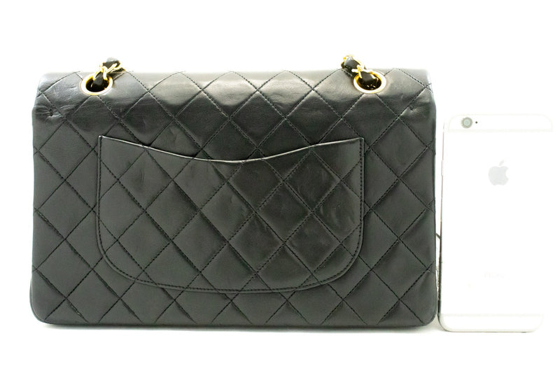 Chanel Timeless - Classic Double Flap Quilted Lambskin Black Leather Bag