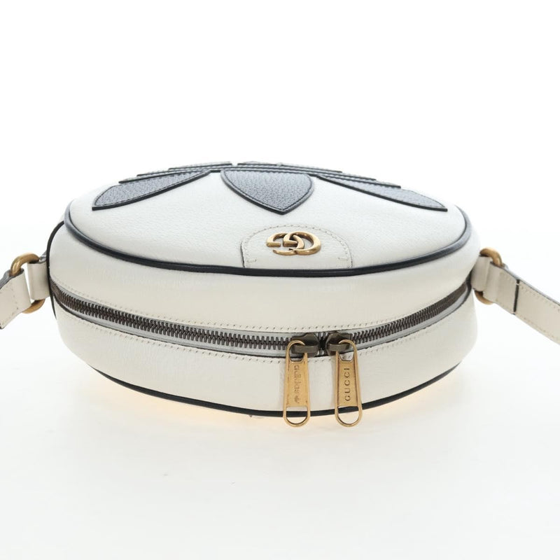 Gucci X Adidas Ophidia Round Leather White Bag