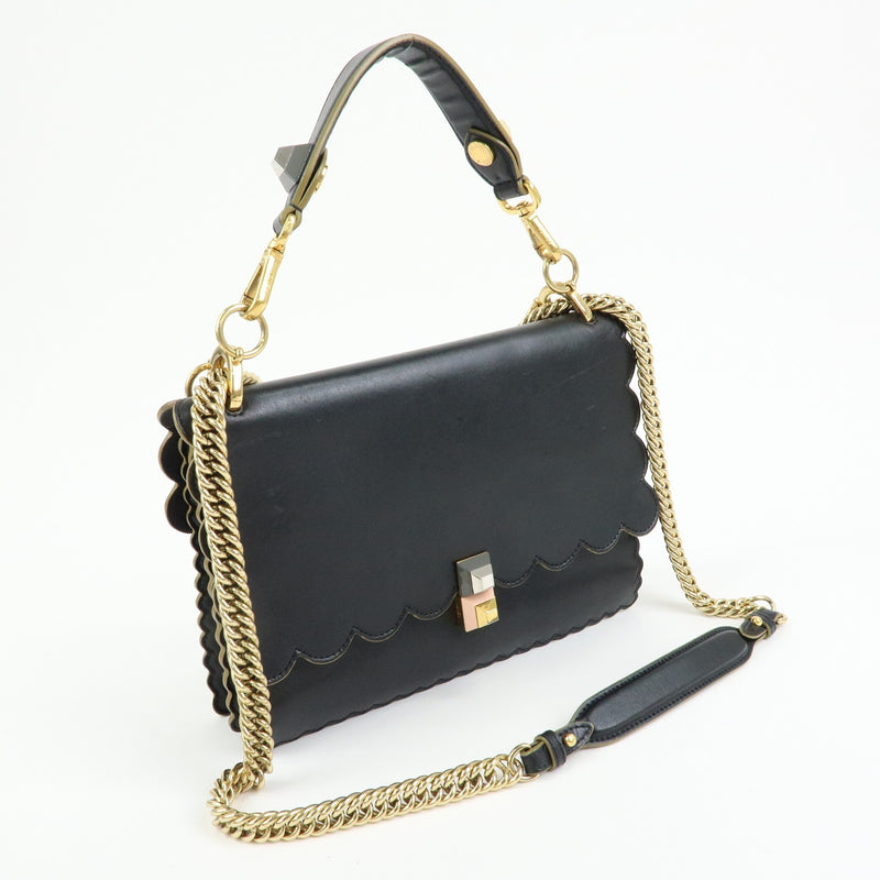 Fendi Kan I Leather Black Bag