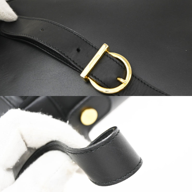 Salvatore Ferragamo Vara Bow Camera Leather Black Bag