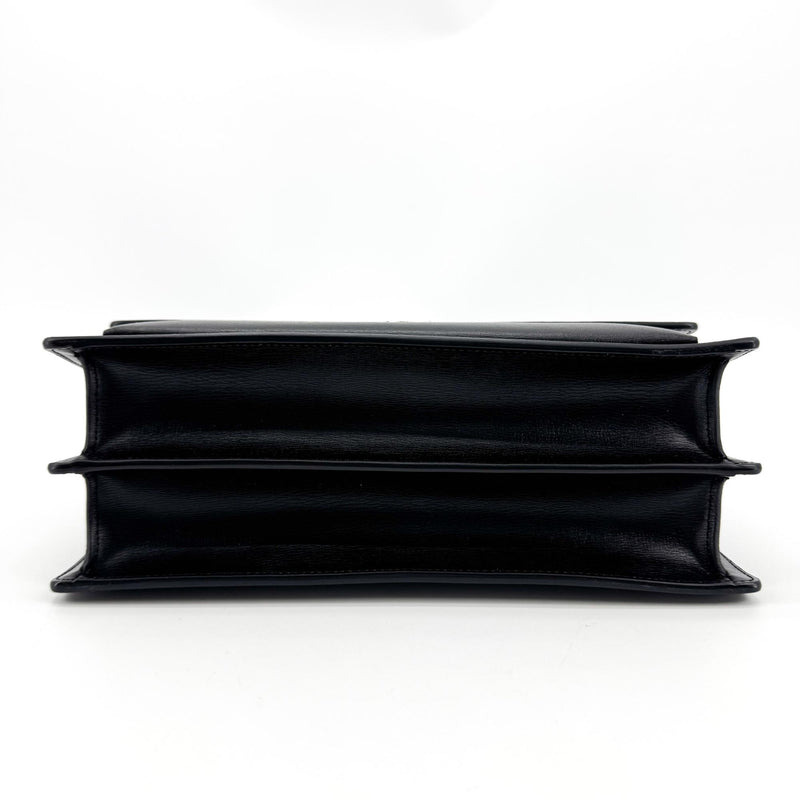 Saint Laurent Sunset Leather Black Calfskin Bag