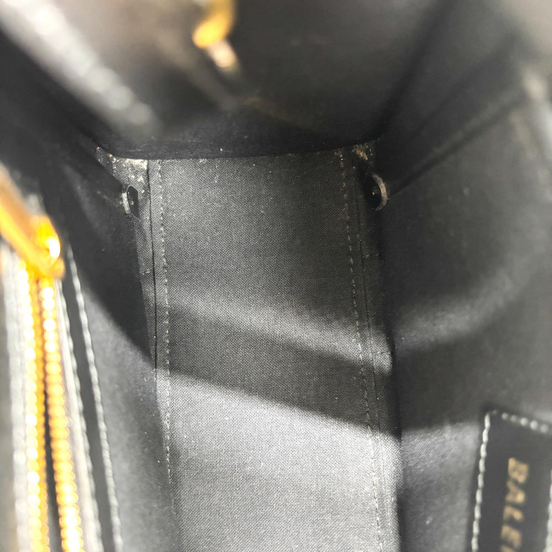 Balenciaga Hardware Canvas Black Bag