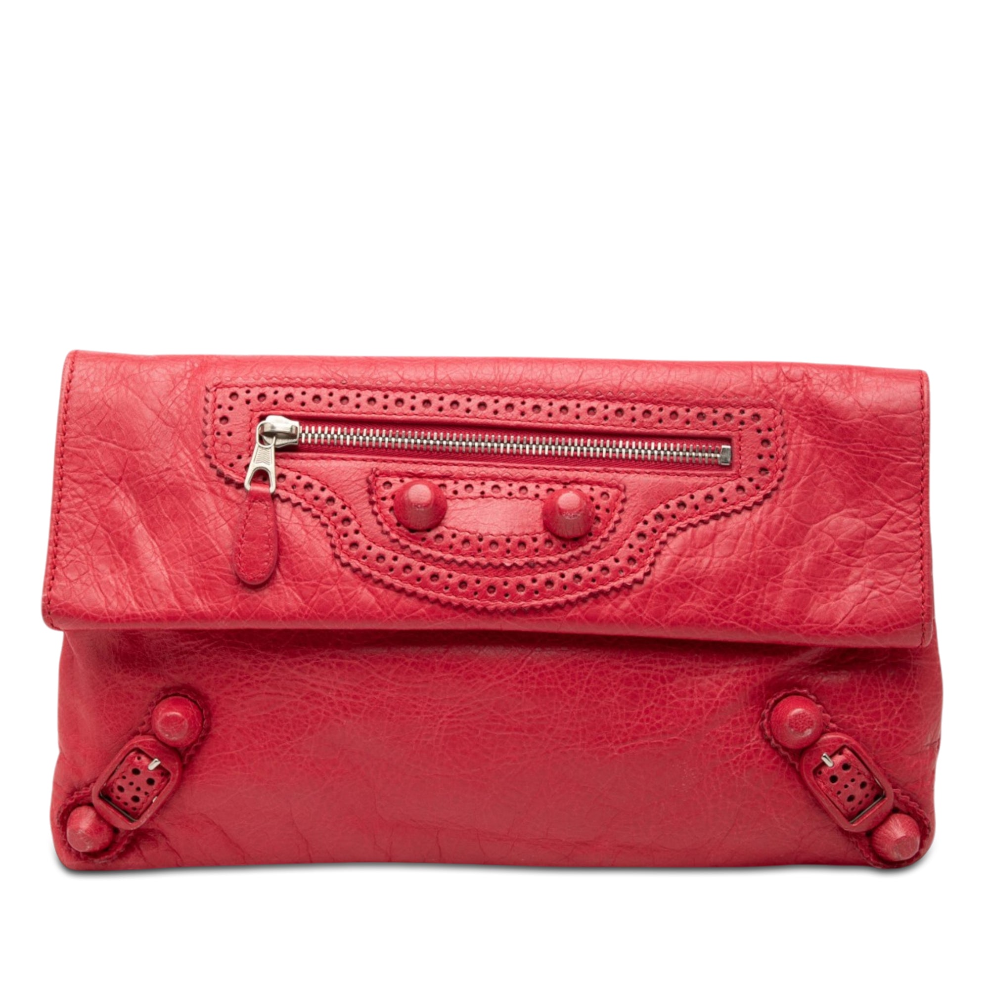 Lambskin Motocross Giant 21 Brogues Envelope Clutch - Image 1