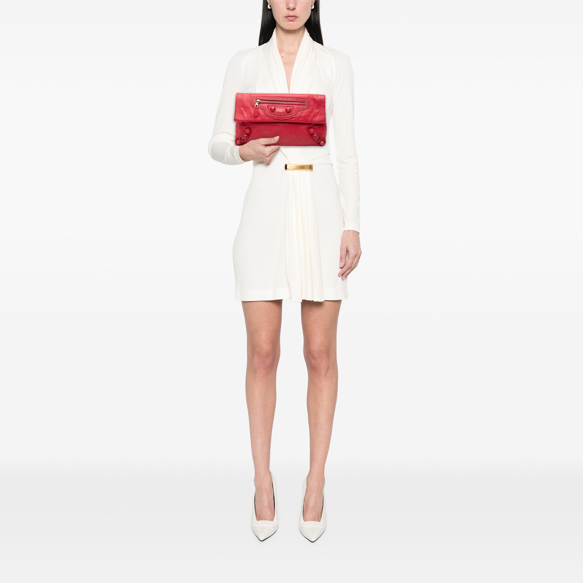 Lambskin Motocross Giant 21 Brogues Envelope Clutch - Image 7