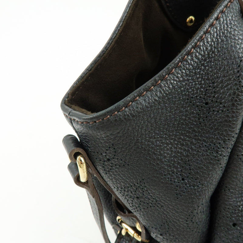 Louis Vuitton L Hobo Mahina Leather Black