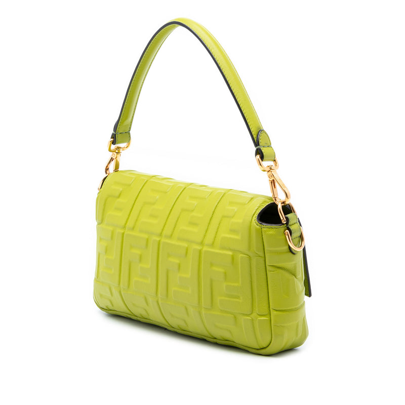 Zucca Embossed Leather Baguette Satchel - Image 2