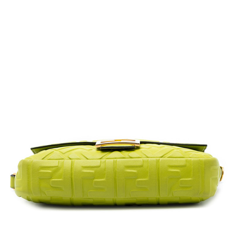 Zucca Embossed Leather Baguette Satchel - Image 3