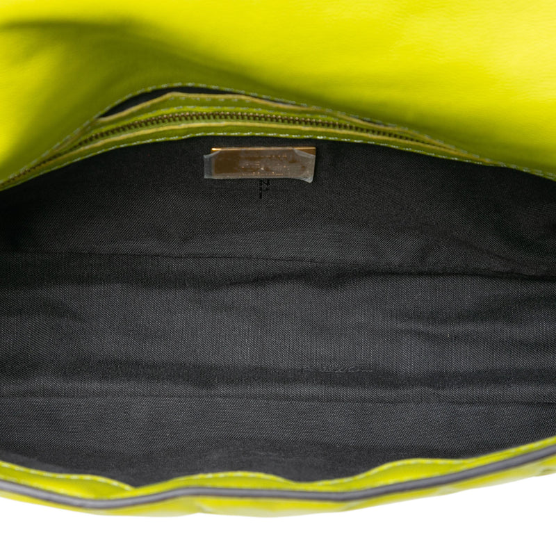 Zucca Embossed Leather Baguette Satchel - Image 4