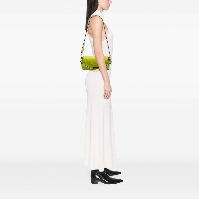 Zucca Embossed Leather Baguette Satchel - Image 7