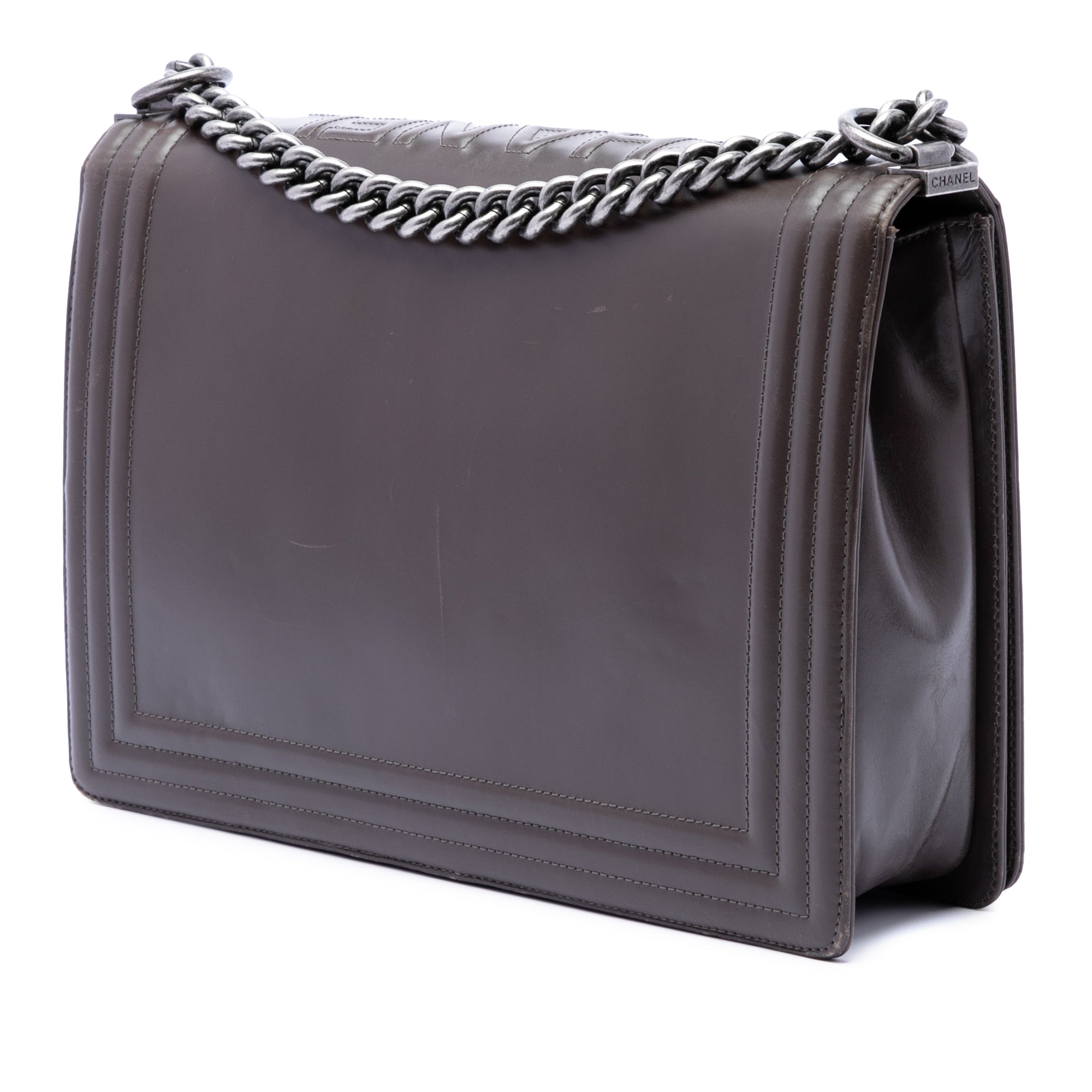 Large Glazed Calfskin Boy Flap - Image 2
