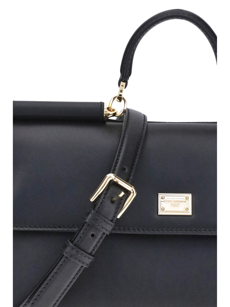 Dolce & Gabbana Shoulder Bag — Black Calf Leather