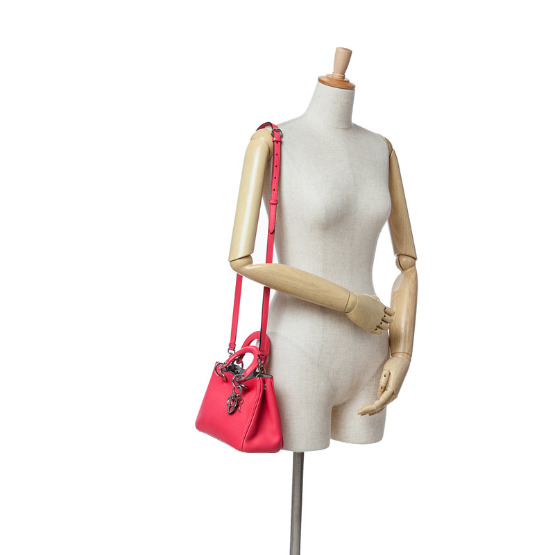 Small Leather Diorissimo Satchel - Image 9