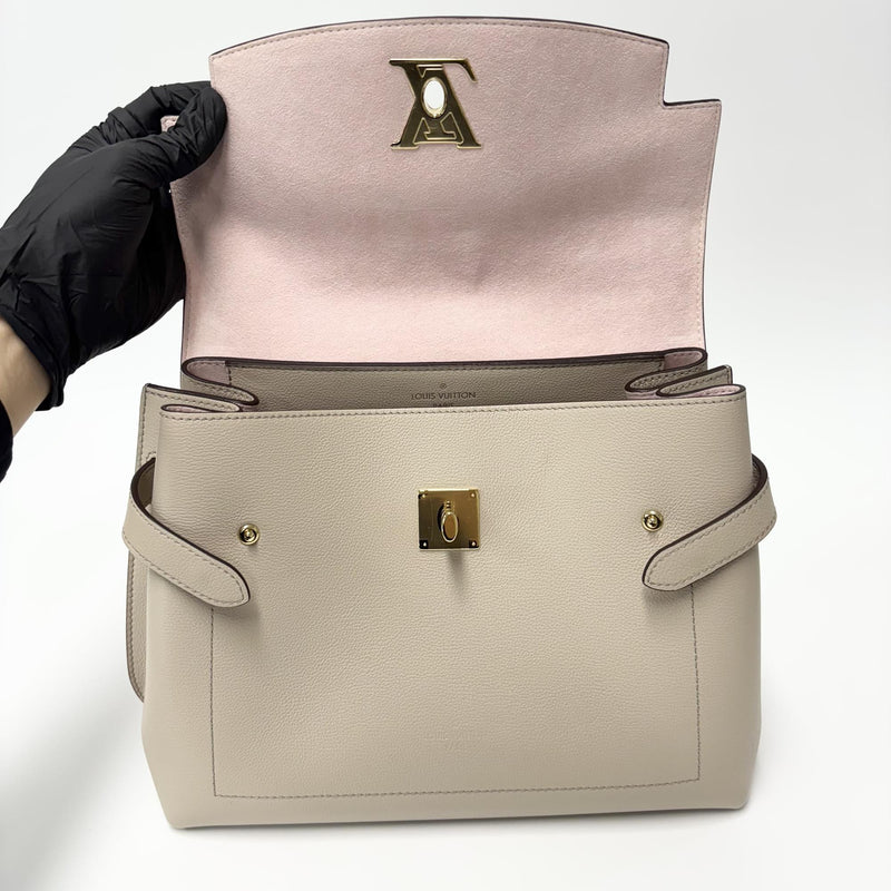 Louis Vuitton Lockme Ever Leather Beige Bag