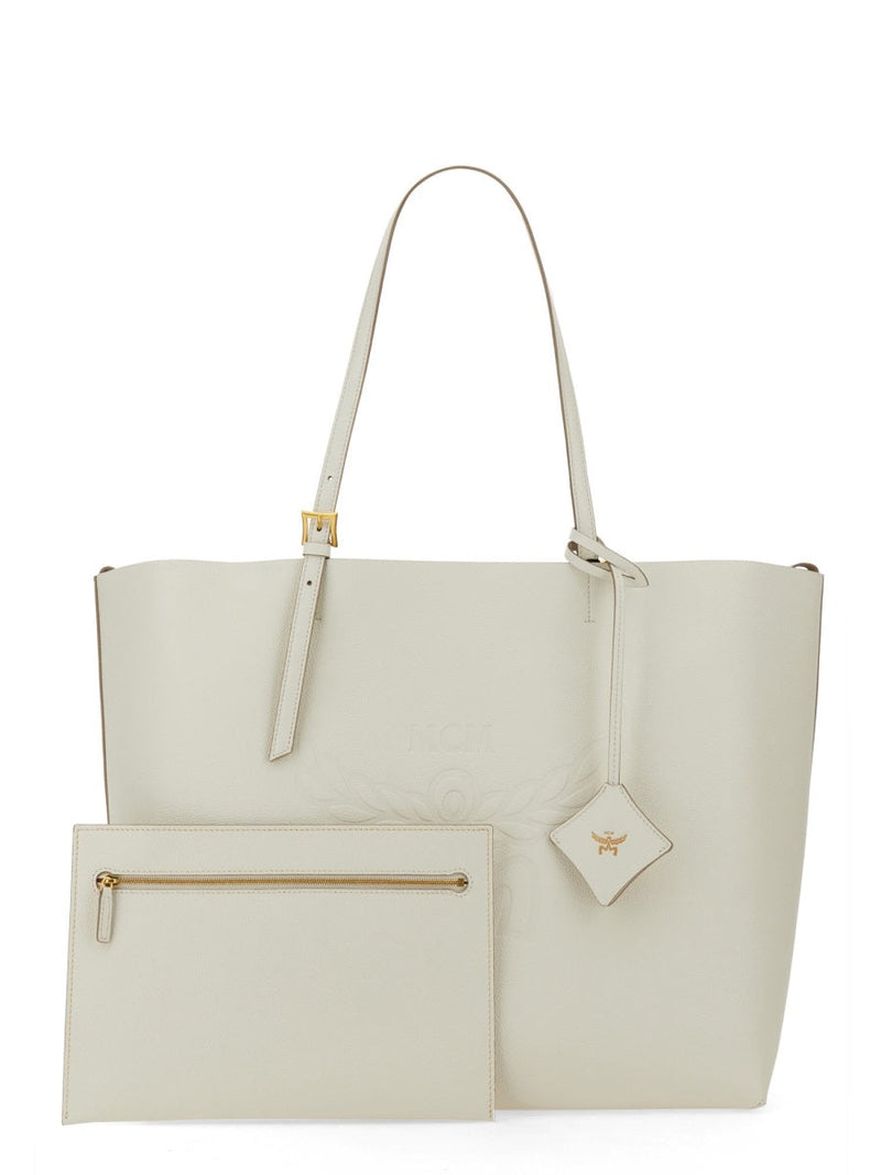 Mcm Himmel Shoulder Bag — White Cowhide
