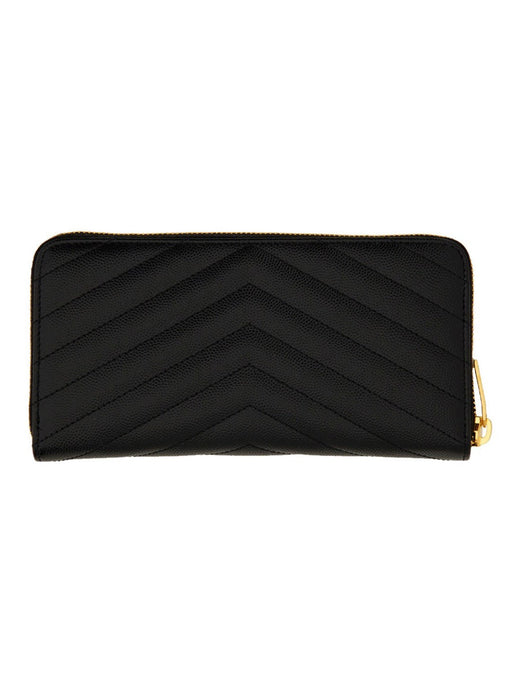 Saint Laurent Monogram Calfskin Wallet — Black