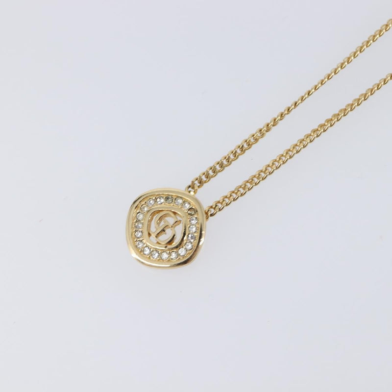 Christian Dior Cd Cube Charms Pendant Metal With Crystals Gold Bijoux
