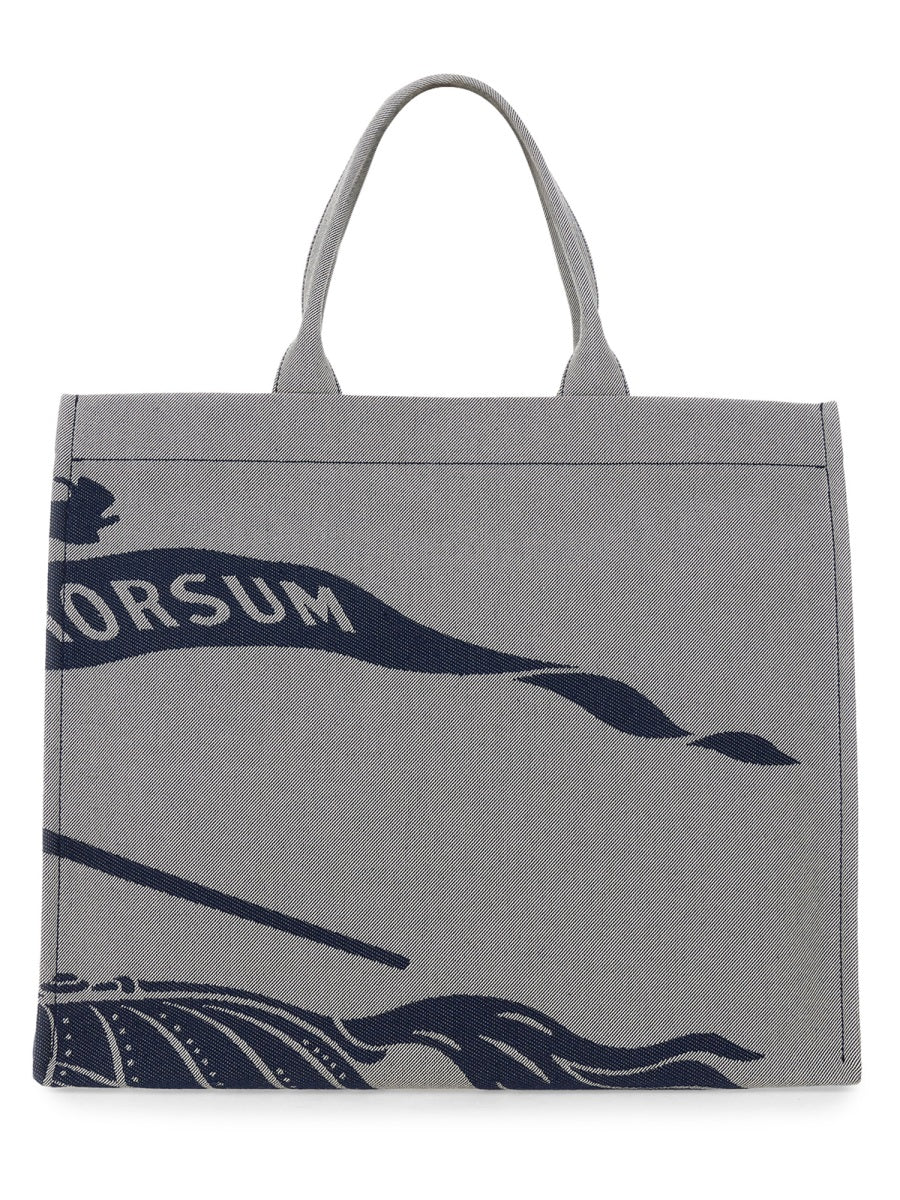 Burberry Canvas Tote Bag — Gray Cotton Polyester
