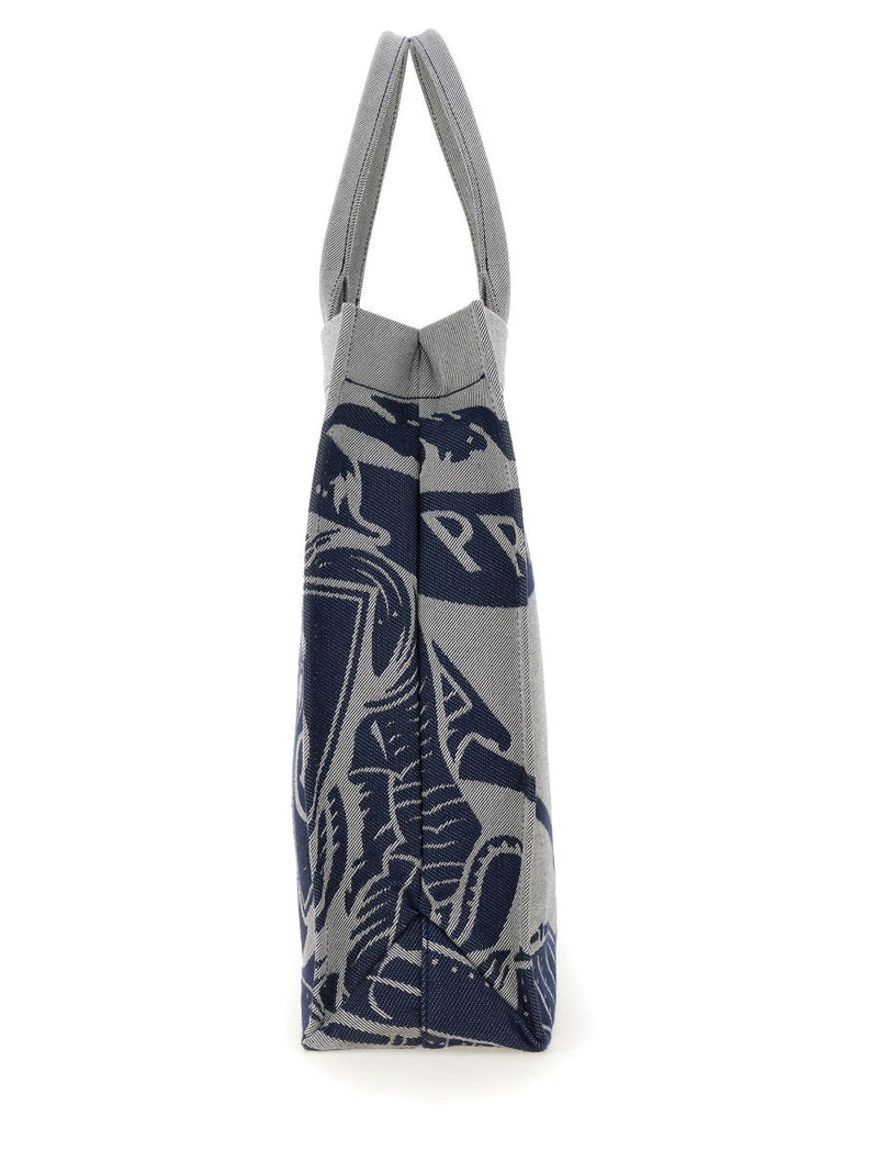 Burberry Canvas Tote Bag — Gray Cotton Polyester