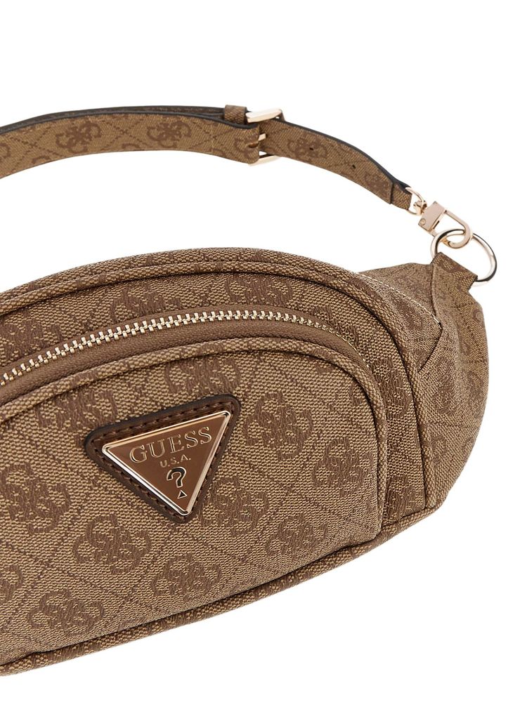 Guess Latona Belt Bag — Beige Polyurethane