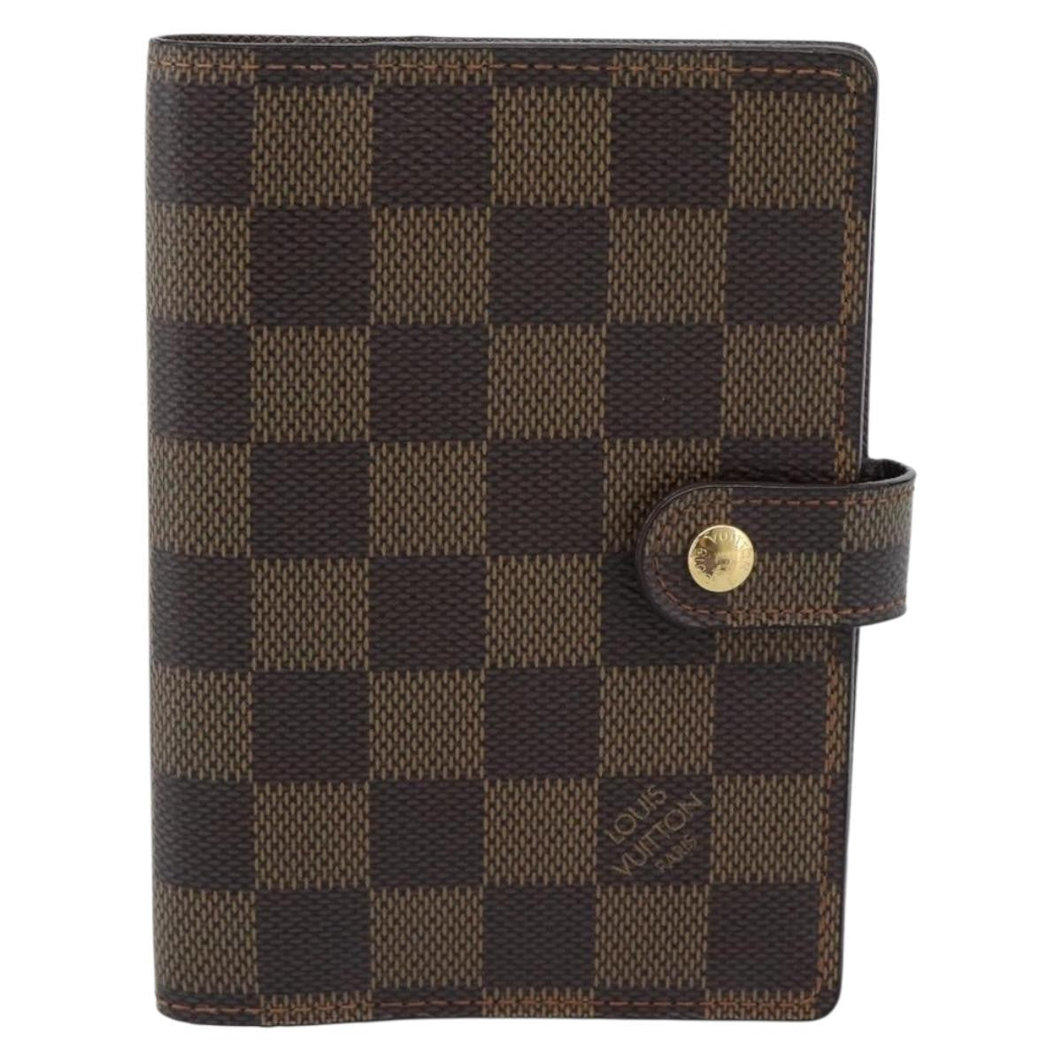 Louis Vuitton Ring Agenda Cover Damier Brown Canvas Bag