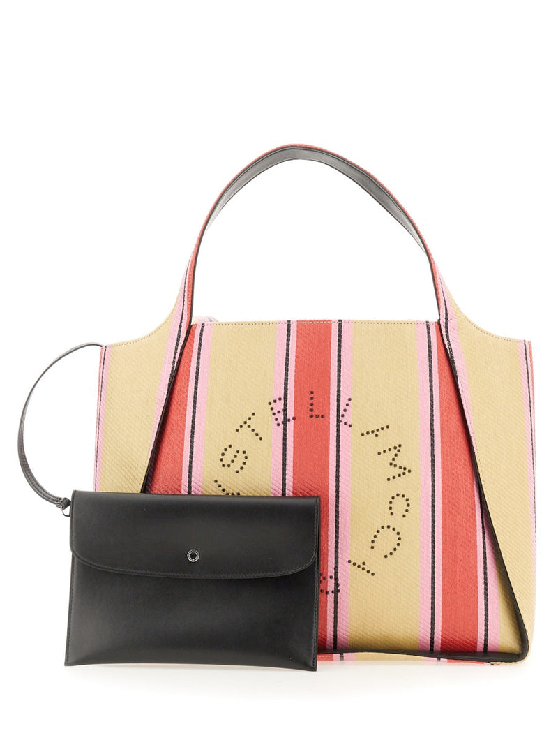 Stella Mccartney Logo-Embroidered Tote Bag — Multicolor Polyester