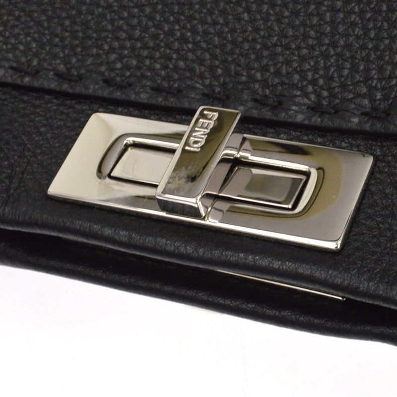 Fendi Selleria Peekaboo Leather Black Bag