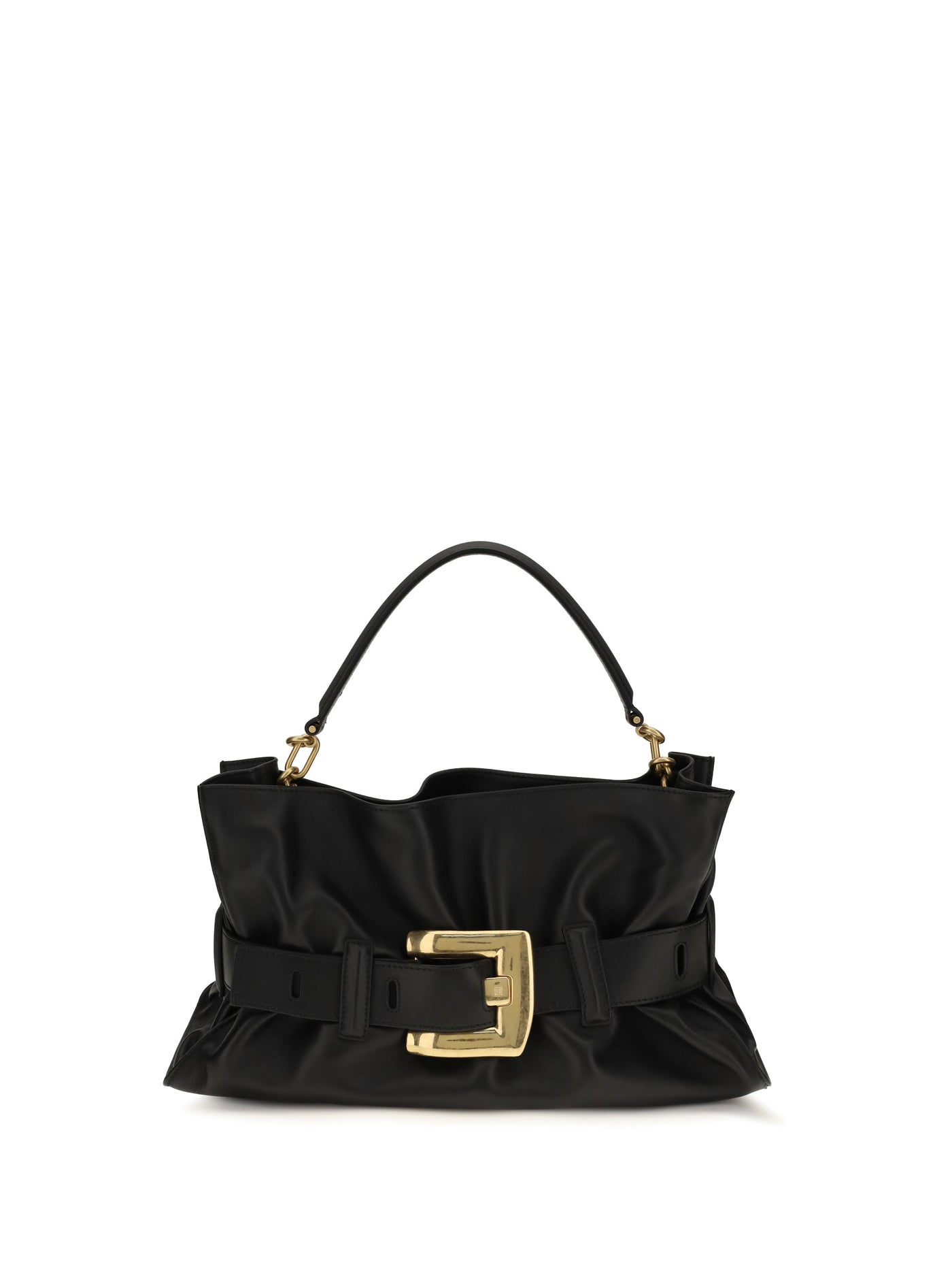 Balmain Anthem Shoulder Bag — Black Calf Leather Bos Taurus