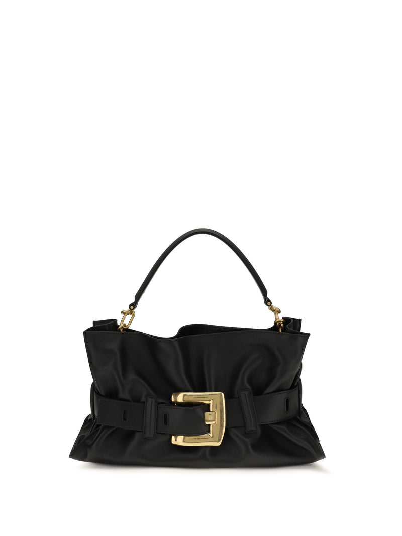 Balmain Anthem Shoulder Bag — Black Calf Leather