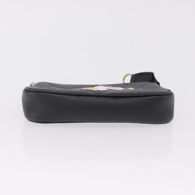 Louis Vuitton Pochette Accessoires Monogram Empreinte Leather Black Bag
