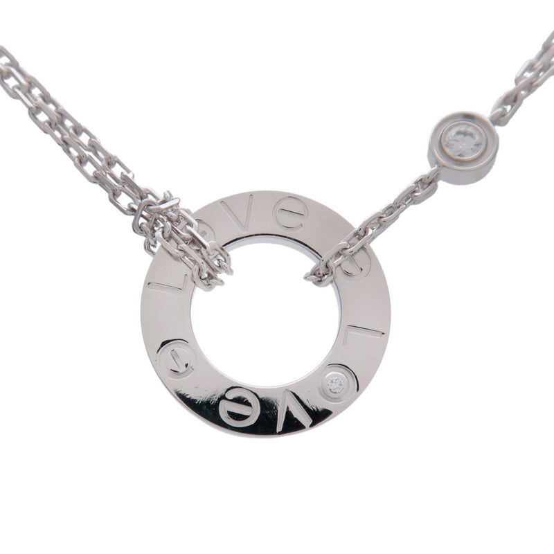 Cartier 2 Diamonds Love Pendant 18k White Gold With White_gold Bijoux