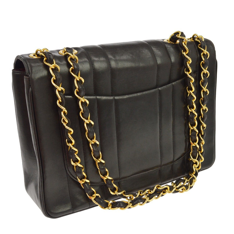 Chanel Classic Flap Vertical Quilted Lambskin Black Leather Bag
