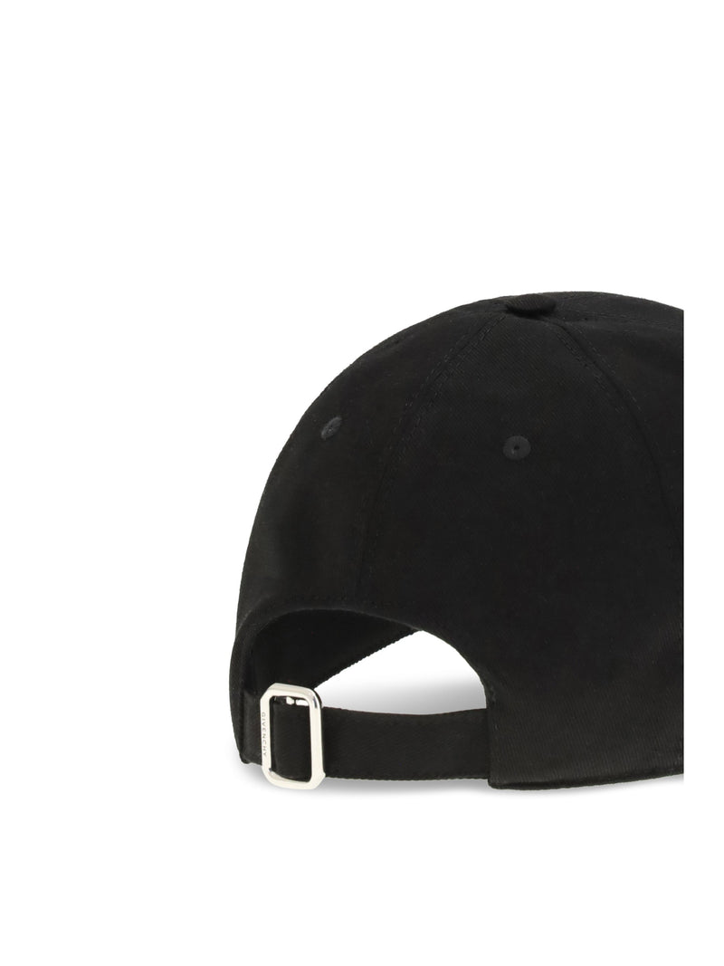 Givenchy Bpz0cap0c4 Logo-Embroidered Baseball Cap — Black Cotton Caps