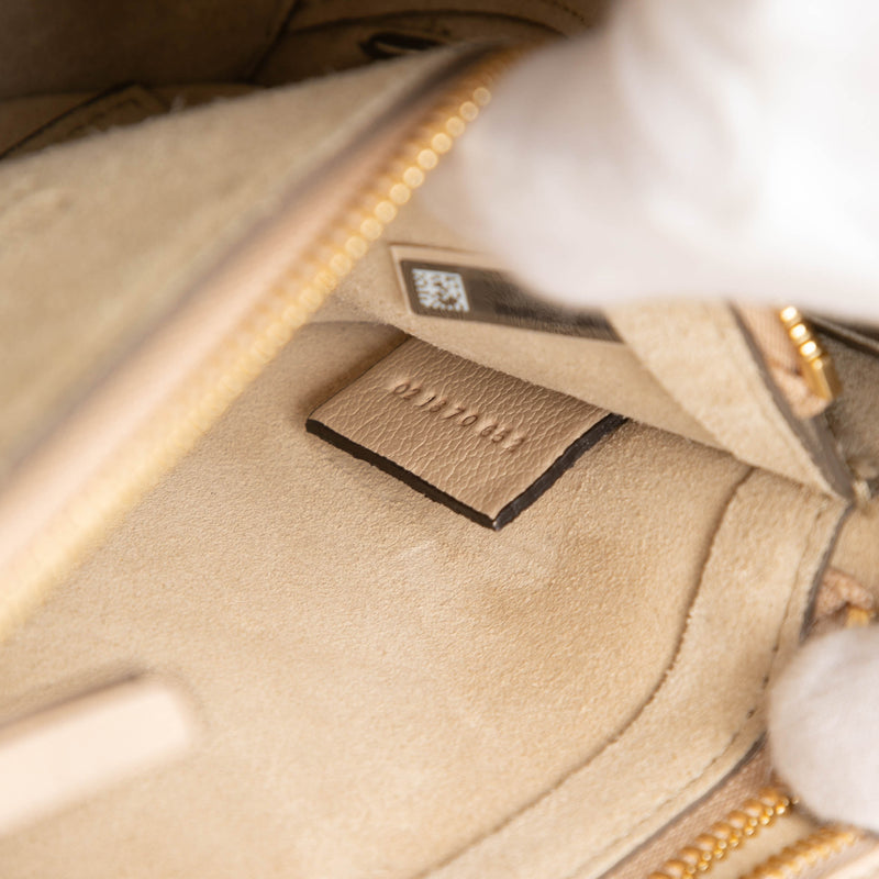 Medium Calfskin Suede Pixie Signature Satchel - Image 6