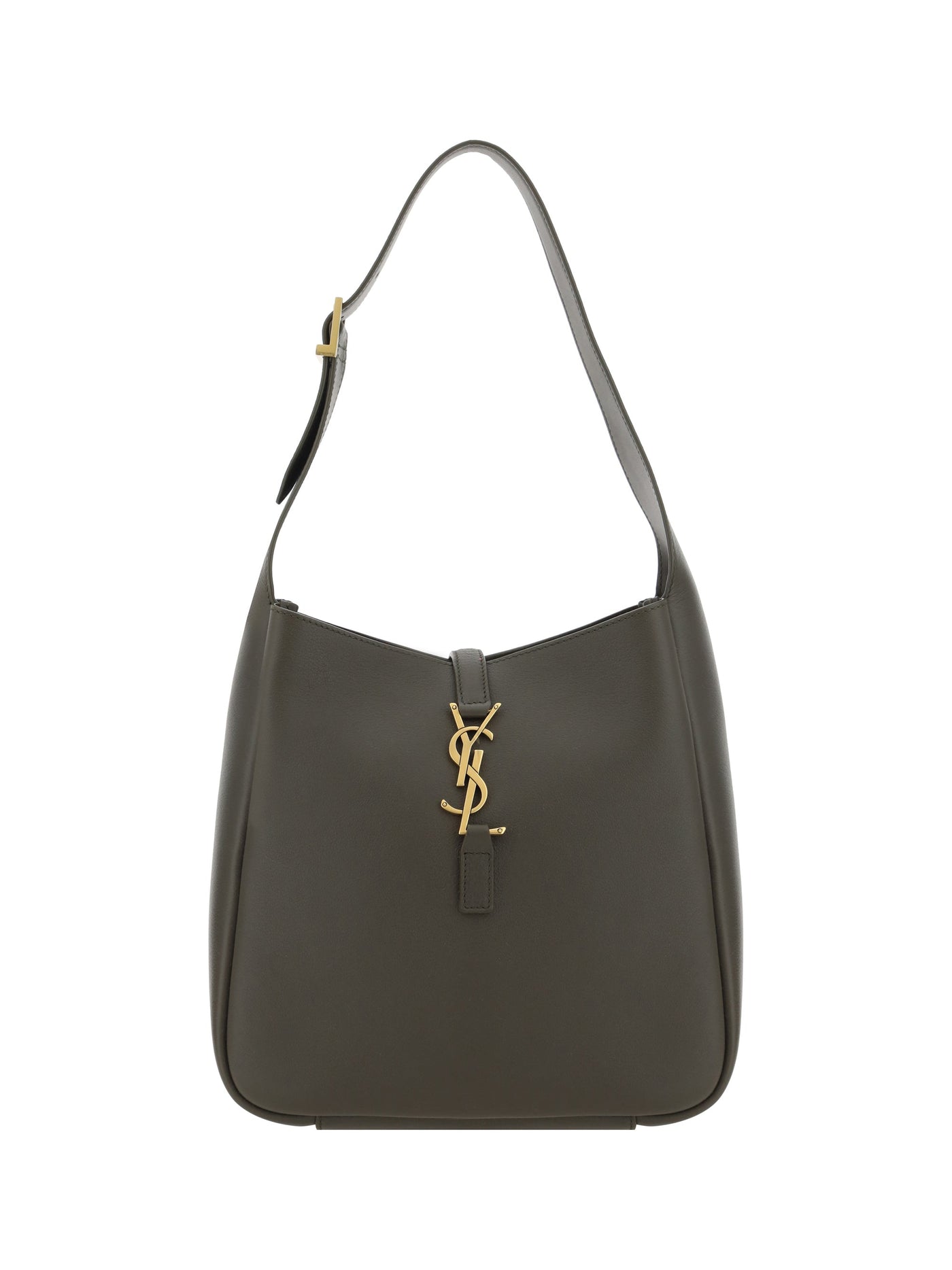 Saint Laurent Cassandre Shoulder Bag — Gray Calf Leather Bos Taurus