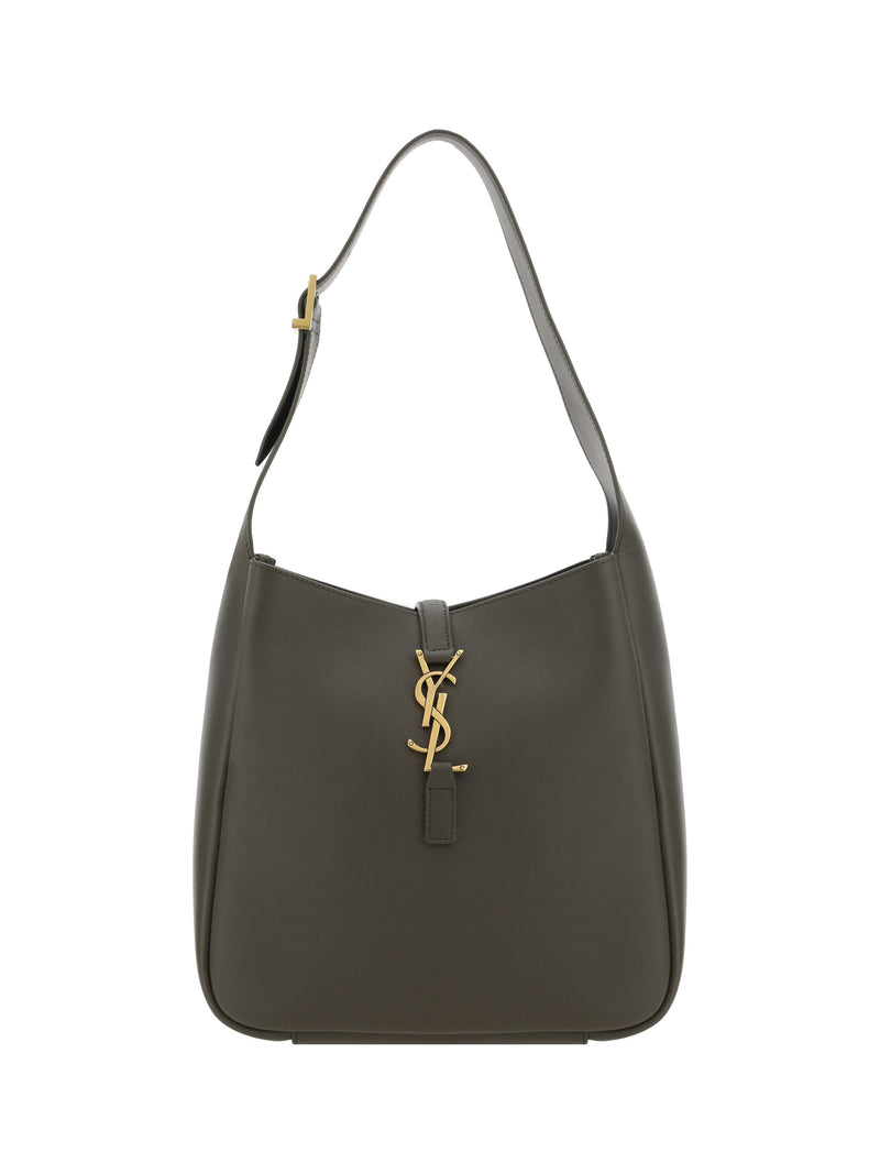 Saint Laurent Cassandre Shoulder Bag — Gray Calf Leather