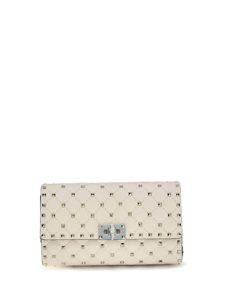Valentino Garavani Shoulder Bag — Beige Calf Leather