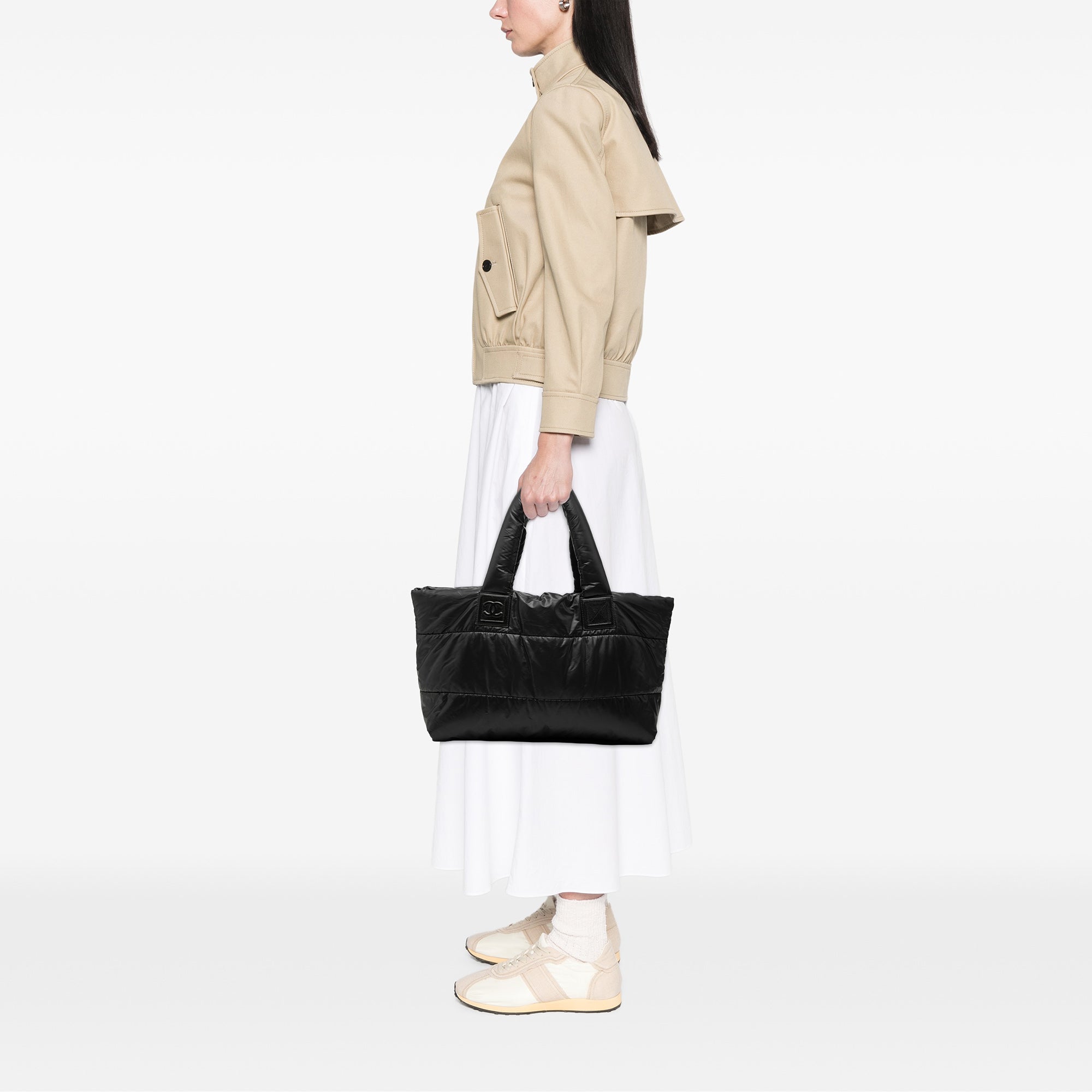 Medium Quilted Nylon Coco Cocoon Tote - Image 7