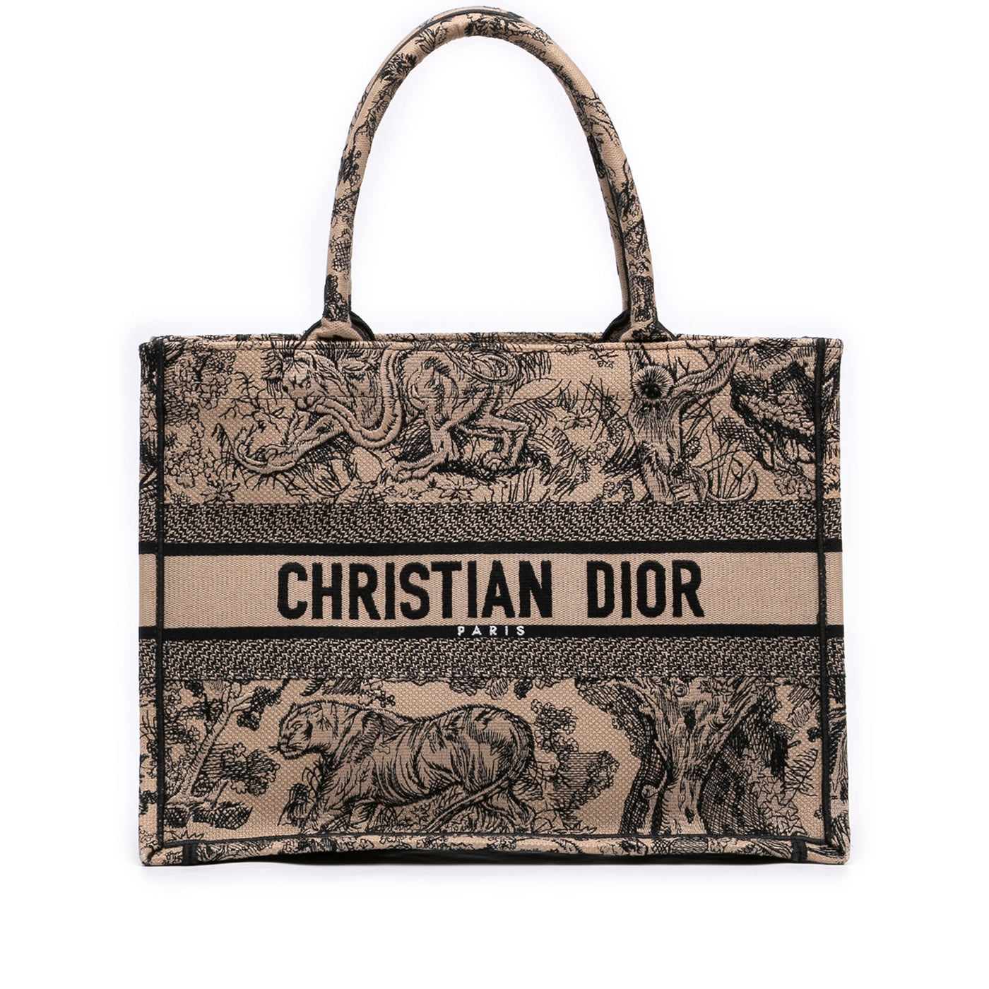 Medium Canvas Embroidered Dioriviera Toile De Jouy Book Tote - Image 1