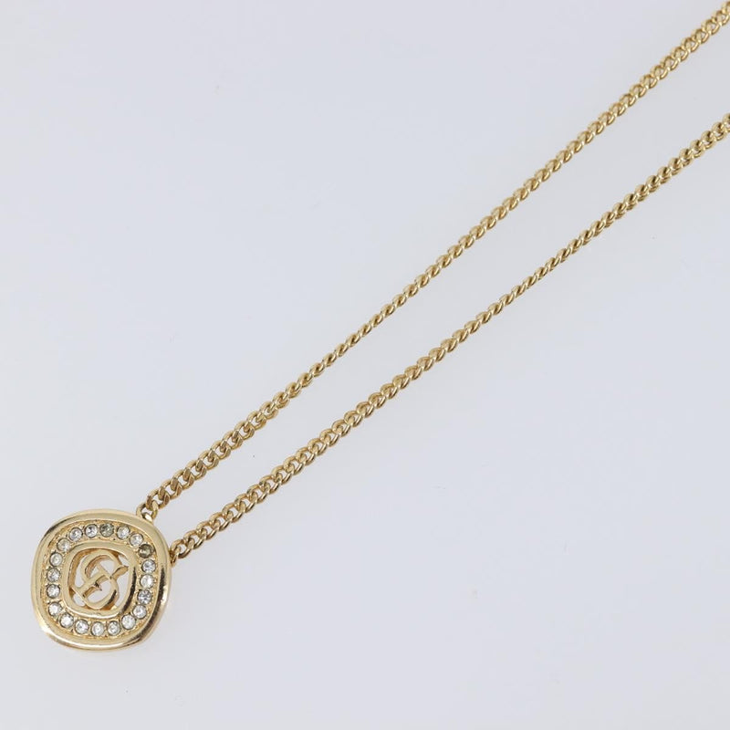Christian Dior Cd Cube Charms Pendant Metal With Crystals Gold Bijoux
