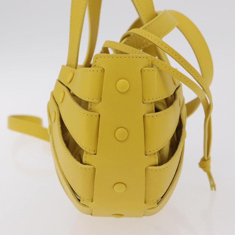 Bottega Veneta Shell Leather Yellow Bag