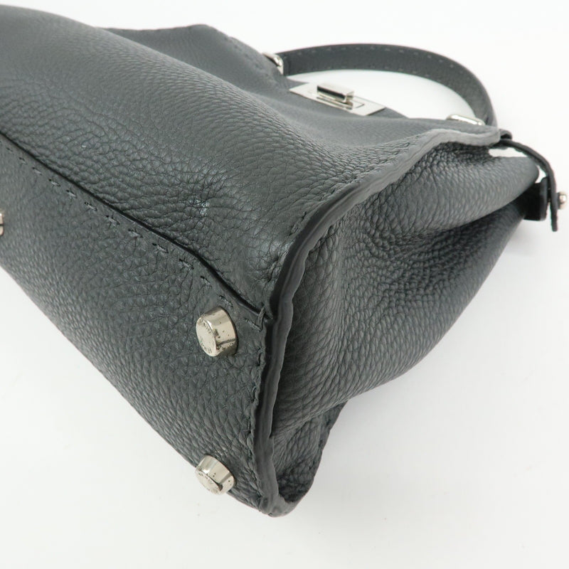 Fendi Selleria Peekaboo Leather Gray Bag