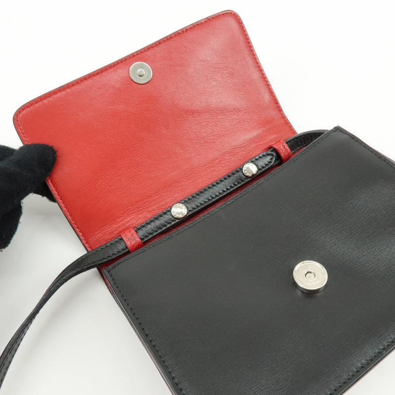 Prada Wallet On Strap City Calfskin Black Leather Bag