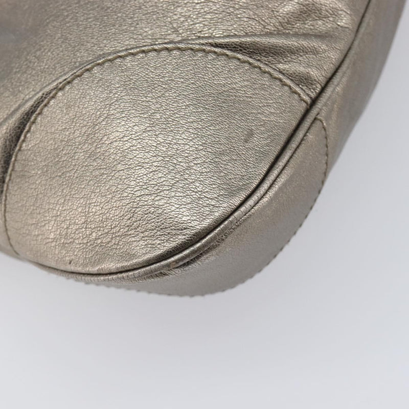 Salvatore Ferragamo Vintage Gancini Top Handle Leather Gold Bag