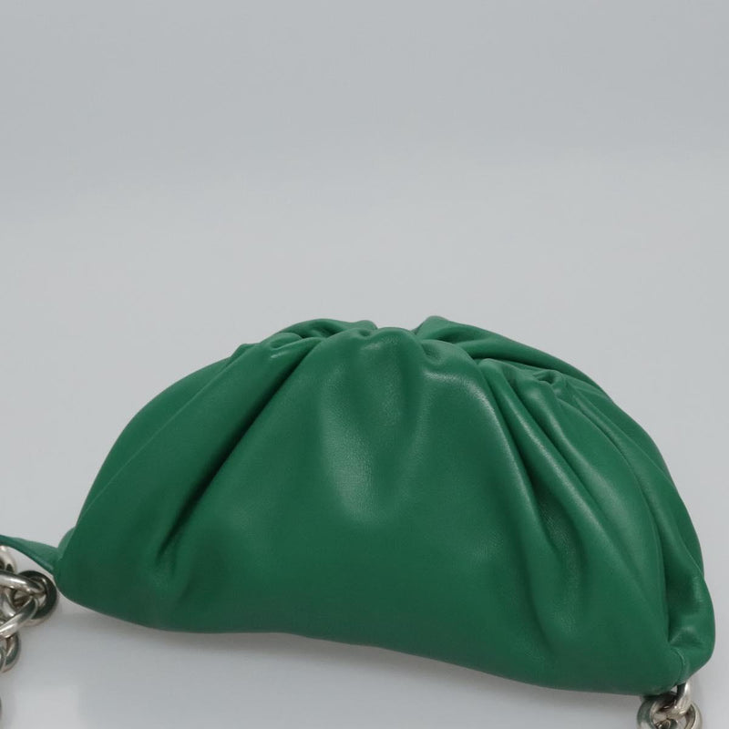 Bottega Veneta The Chain Pouch Leather Green