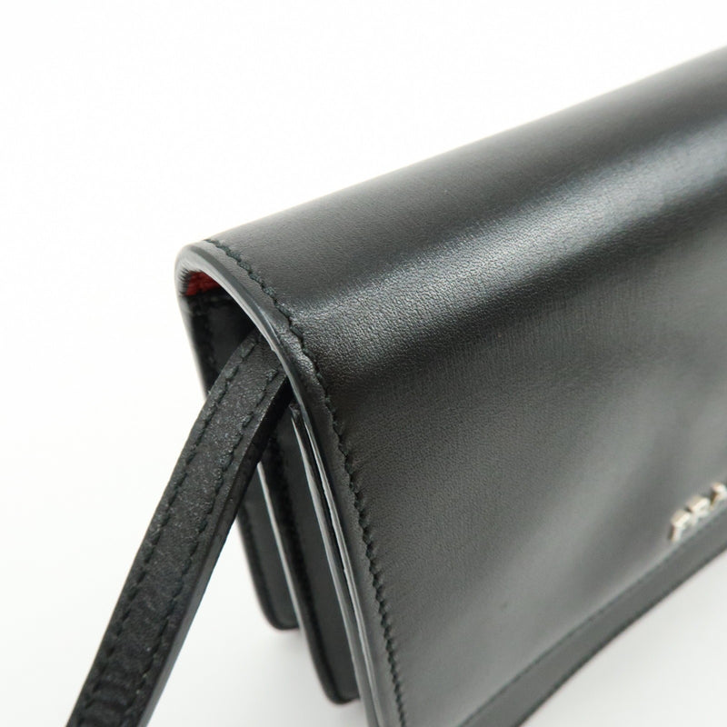 Prada Wallet On Strap City Calfskin Black Leather Bag