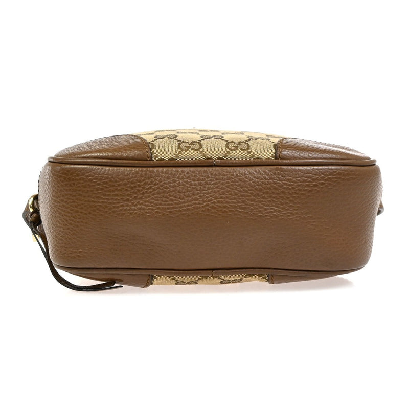 Gucci Bree Disco Gg Canvas With Leather Brown Bag