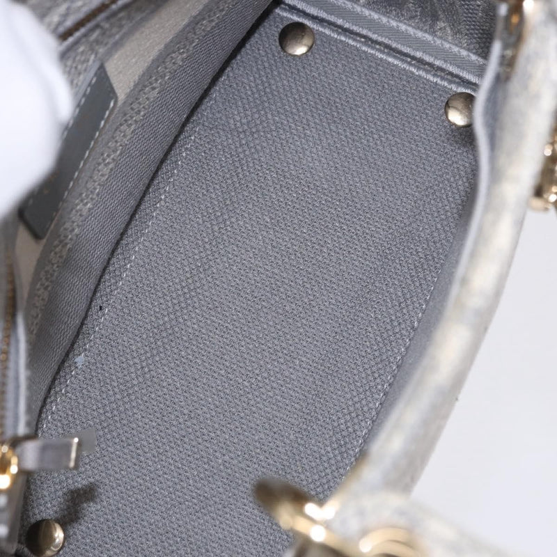 Christian Dior Lady Embroidered Canvas Gray Bag